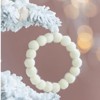 TopComfy Decorative Object Cream Ball Wreath Set of 6 for Holiday Party Decorations, Off-White, 6.7"*6.7"*1" - 2 of 4