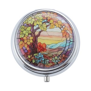Unique Bargains 3 Grid Portable Round Pill Case 1 Pc - 1 of 4