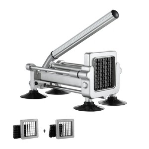 VEVOR French Fry Cutter, Potato Slicer with 1/2-Inch and 3/8-Inch Stainless Steel Blades, Manual Potato Cutter Chopper with Suction Cups - 1 of 4