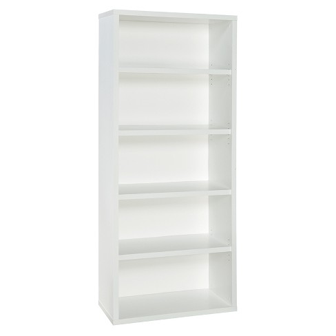 72 77 5 Shelf Bookcase White Closetmaid Target