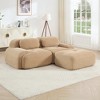 Oversized Corduroy Modular L/U-Shaped Cloud Sectional Sofa with Ottomans, Free combination, Pet-Friendly, No Assembly Required - 3 of 4