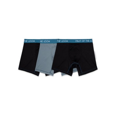 Fruit Of The Loom Men's EverLight Long Leg Boxer Briefs - 3+1 Bonus Pack, Assorted