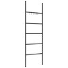 vidaXL Towel Rack Ladder with 5 Tiers Black 22.8 in.x68.9 in. Iron - 4 of 4