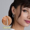 Gilded 1/4 to 2 Carat Total Weight Lab-Grown Diamond Prong Set Hoop Earrings in 925 Sterling Silver and 14KT Yellow Gold Plated Silver, Hinged Closure - 3 of 4