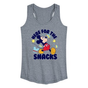 Women's - Disney - Here For The Snacks Graphic Racerback Tank - 1 of 4