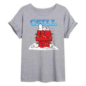 Women's - Peanuts - Snoopy Chill Oversized Graphic T-Shirt - 1 of 4