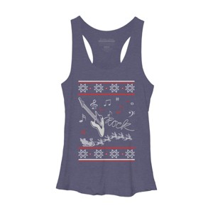 Women's Design By Humans Rock Christmas By sophialada Racerback Tank Top - 1 of 3