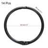 Unique Bargains Iron Round Snap Durable Smooth Glide Shower Curtain Ring 14 Pcs - 2 of 4