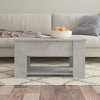 vidaXL Modern Coffee Table in Concrete Gray - Engineered Wood Table with Storage Space, Durable, Stylish and Convenient - 31.1"x19.3"x16.1" - 2 of 4