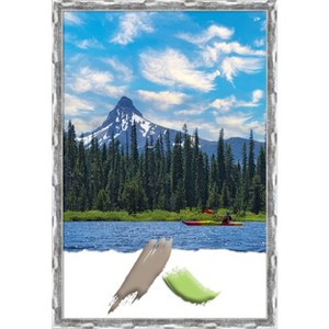 Amanti Art Scratched Wave Chrome Picture Frame - 1 of 4