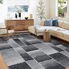 Modern Geometric Patchwork Rug - Large Living Room, Bedroom, Dining Room Carpet - Nursery, Home Office Floor Decor - 3 of 4