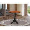 East West Furniture,Jackson Counter Height Table in black and Cherry Finish - 2 of 3