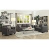 Acme Furniture 82" Laurissa Sofa Light Charcoal Linen: Includes 4 Accent Pillows, Nailhead Trim, Wood Frame - 2 of 4