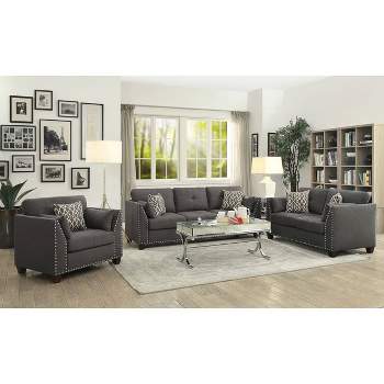 82" Laurissa Sofa Light Charcoal Linen - Acme Furniture