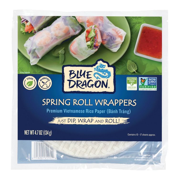 Blue Dragon Vegan Spring Wrappers - 4.7oz/16ct, 1 of 6