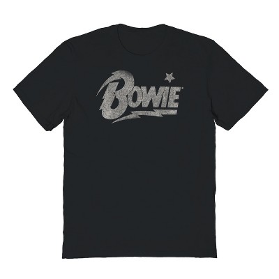 David Bowie Men's Bowie Logo Short Sleeve Graphic Cotton T-Shirt