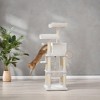 56.3in Cat Tower for Large Cats Indoor Cat Tree Cat Condo with Scratching Posts, Hammock, Plush Perch, Cat Furniture - 4 of 4