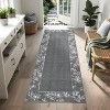 Area Rugs - Solid Bordered Modern Farmhouse Carpet Non-Slip Stain Resistant Rug for Living Room Bedroom Dining Room Office - 3 of 4