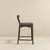 Ashcroft Furniture,Hester Solid Wood Upholstered Square Bar Chair (Set of 2) - 4 of 4