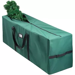 Christmas Tree Storage Tote Bag Waterproof Canvas Green - Fits 8'' Dissembled Christmas Tree with Reinforced Handles Large Size - HomeItUsa