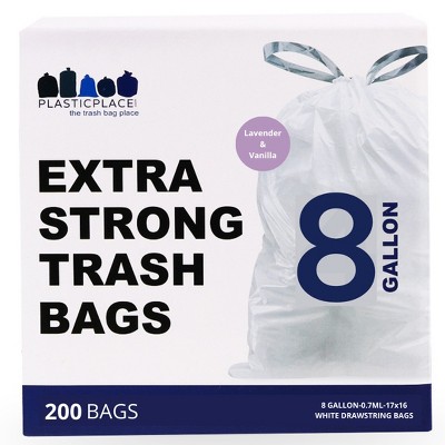 8 Gal. White Medium Trash Bag (200-Count)