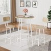 Hooseng 3 Piece Bar Table Set, Kitchen Dining Table Set for 2, Bar Table and Chairs Set with PU Upholstery Stool for Kichten - 4 of 4