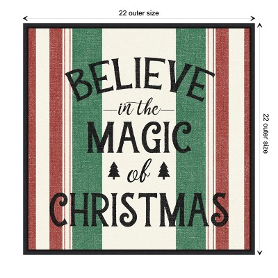 Believe in the Magic of Christmas Framed Canvas Print