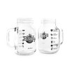 Final Touch Bloody Mary Mason Jar Mugs, Set of 2 - Vintage Style Drinking Jar Glasses with Handles - Thick Lead-Free Glassware, Recipe Print on Back - 2 of 4