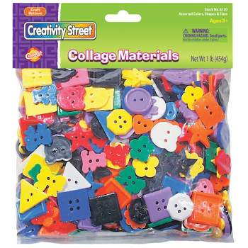 Creativity Street Shaped Craft Buttons, Assorted Colors, 1 Pound