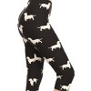 Slickblue Dog Print Capri Leggings, High Waisted, Fitted Style, Elastic Waistband, Multi Color, One Size - 2 of 4