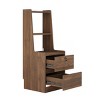41.1'' Modern Smart Nightstands Set of 2 with Voice-Controlled Night Light and Bookshelf for Bedroom -3irtyhousy - 2 of 4