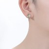 Guili 14K Gold Plated Cubic Zirconia Floral Stud Earrings, a Delicate & Feminine Jewelry Gift for Women Who Appreciate Chic & Stylish Designs - 3 of 3