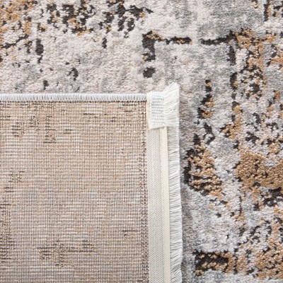 Shivan Grey and Gold 8' x 10' Abstract Area Rug