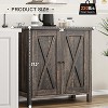 Jojoka Farmhouse Sideboard Buffet Cabinet with Storage,Kitchen Storage Cabinet with Adjustable Shelf and 2 Barn Doors - 3 of 4