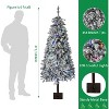 Christmas Decorations Snow-Flocked Artificial Christmas Tree Realistic PE Spruce with Dense Branch Tips,Premium Pre-Lit Tree for Living Room,Entryway - 2 of 4