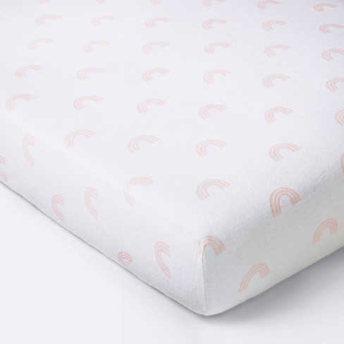 Flannel Fitted Crib Sheet Rainbow Cloud Island Target