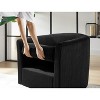 MAYEERTY 360° Swivel Corduroy Recliner Armchair with Ottoman for Living Room/Bedroom (Black) - 4 of 4
