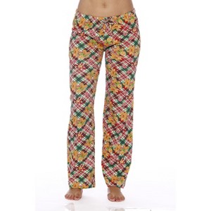 Just Love Womens Christmas Print Knit Jersey Pajama Pants - Winter Cotton PJs - 1 of 2