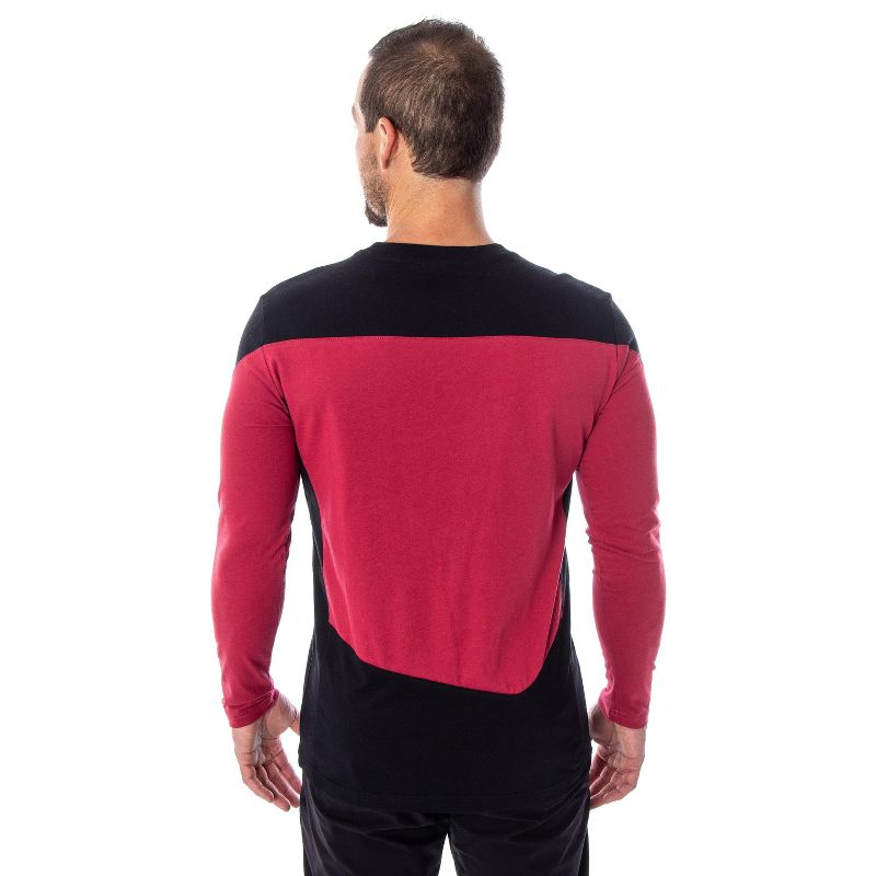 Star Trek Next Generation Men's Picard Uniform Costume Long Sleeve Shirt, 4 of 6