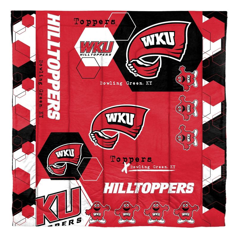 NCAA Western Kentucky Hilltoppers Hexagon Comforter Set - Full/Queen, 2 of 4