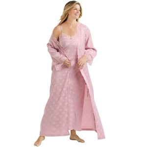 Amoureuse The Luxe Satin Long Peignoir Set - 1 of 4