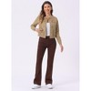 INSPIRE CHIC Women's Button Down Collarless Long Sleeve Jean Jackets - 3 of 4