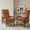 Justus Mid-Century Modern Vegan Leather Solid Wood Recliner Set of 2|ARTFUL LIVING DESIGN - 2 of 4