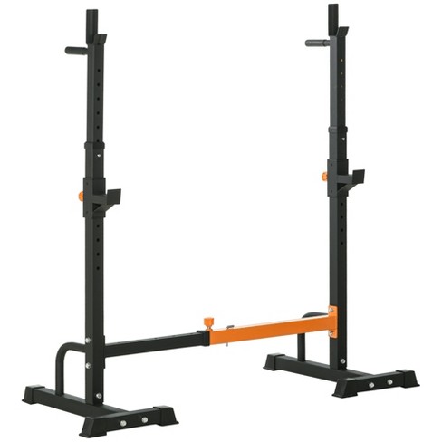 Soozier height adjustable barbell discount squat rack and bench press