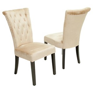 Venetian Dining Chairs - Champagne (Set of 2) - Christopher Knight Home, Beige