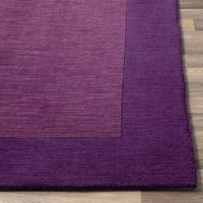 Handmade 8' Square Violet Wool Area Rug