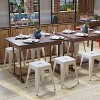 Flash Furniture 18" Table Height Stool, Stackable Backless Metal Indoor Dining Stool, Commercial Grade Restaurant Stool - Set of 4 - 2 of 4