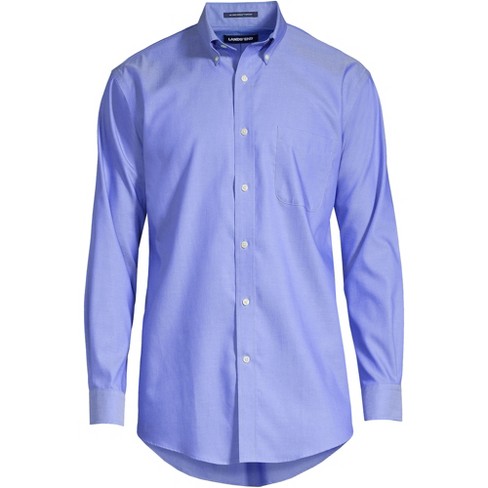 Buttoned Down Men's Tailored Fit Check Dress Shirt - Supima Cotton Non-Iron, Long Sleeve, No Pocket