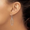 Black Bow Jewelry 25mm Hammered Oval Dangle Earrings in Sterling Silver - 3 of 4