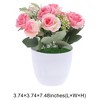 Unique Bargains Artificial Plants Rose Plastic 2.95"x2.95"x7.48" 1 Pc - 3 of 4